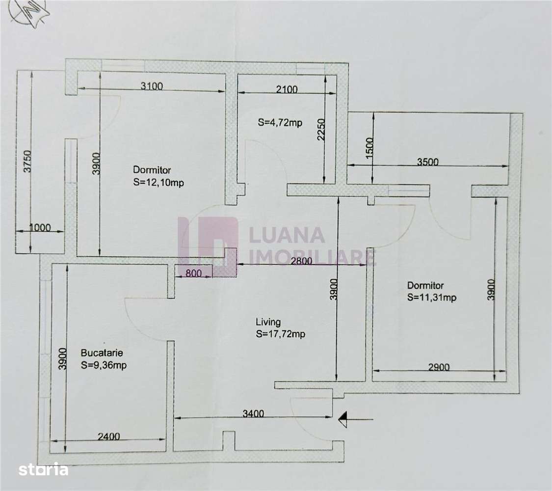 Apartament 3 camere de vanzare | etaj 3 | mobilat si utilat modern | T-9