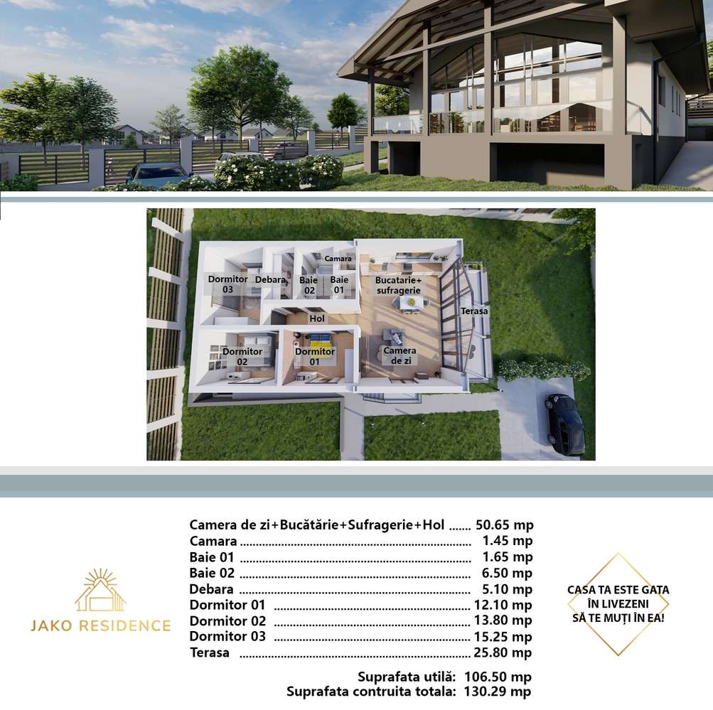 Case noi single premium la cheie sau la rosu, 7 arii, in Livezeni-8