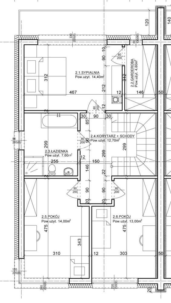 Nowoczesny dom w zabudowie bliźniaczej - Pełny obrazek: 4/5