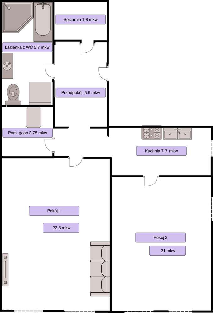 Wyposażone i słoneczne mieszkanie w rynku - Pełny obrazek: 5/5