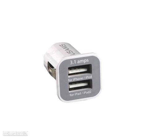 CARREGADOR DE ISQUEIRO USB 3.1A BRANCO - 2