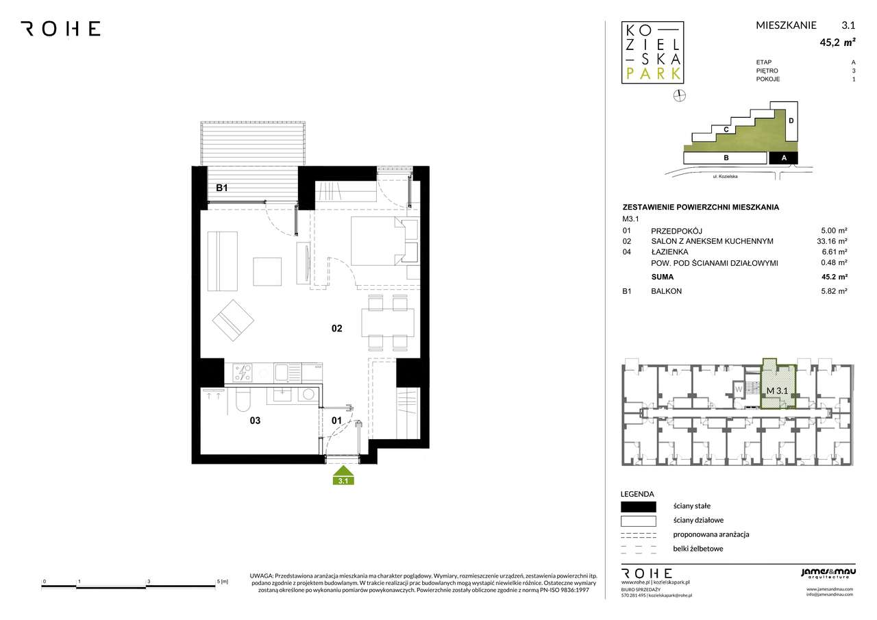 Kozielska Park | mieszkanie 2-pok. | 3_1 - Pełny obrazek: 2/7