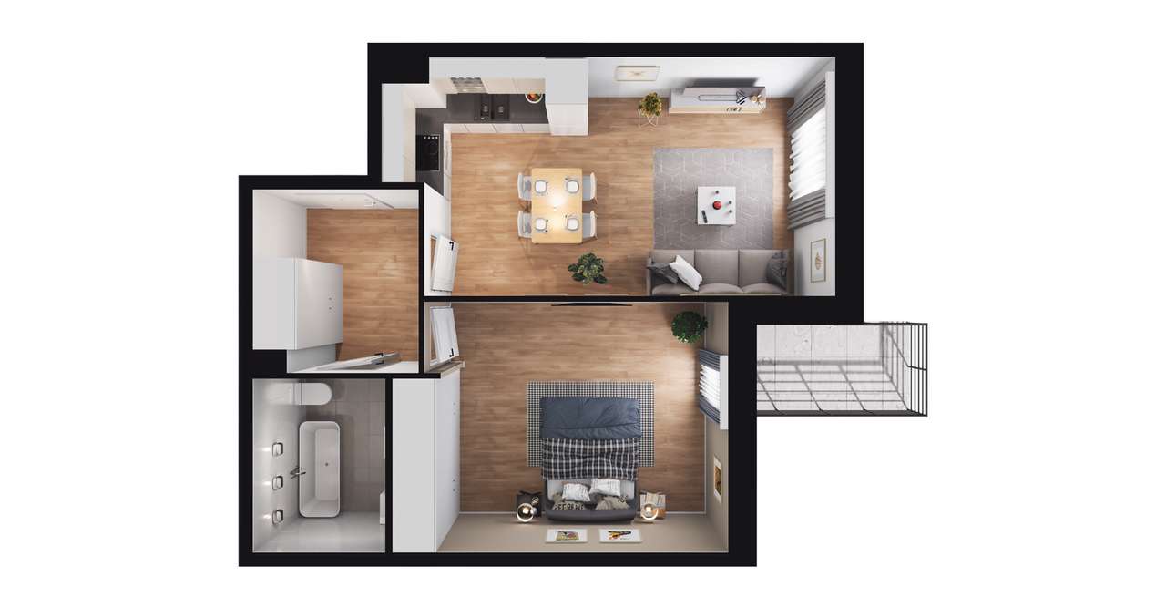 Apartamenty Kolumny  | mieszkanie 2-pok. | B_10 - Pełny obrazek: 3/5