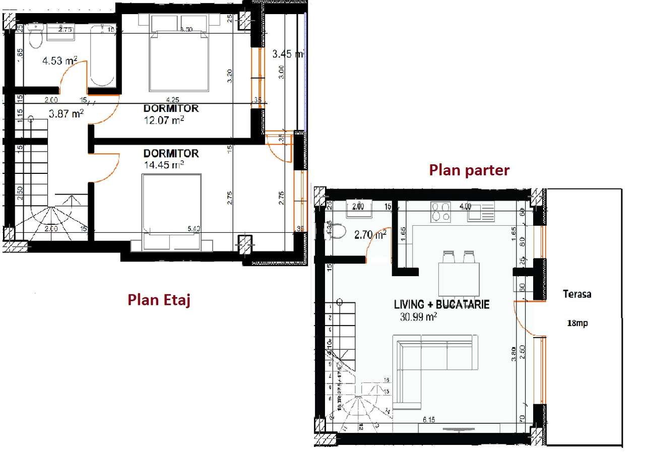 Apartament 3 camere D 2 bai Terasa Capat Pacurari - Imagine principală: 5/15