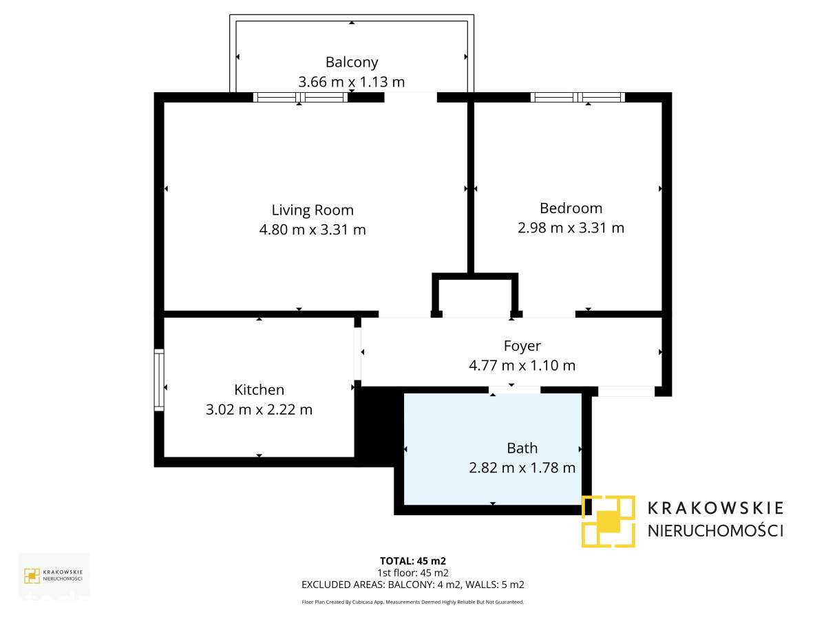 Mieszkanie - 2 Pokoje 44,7m2 Z Osobną Kuchnią-10