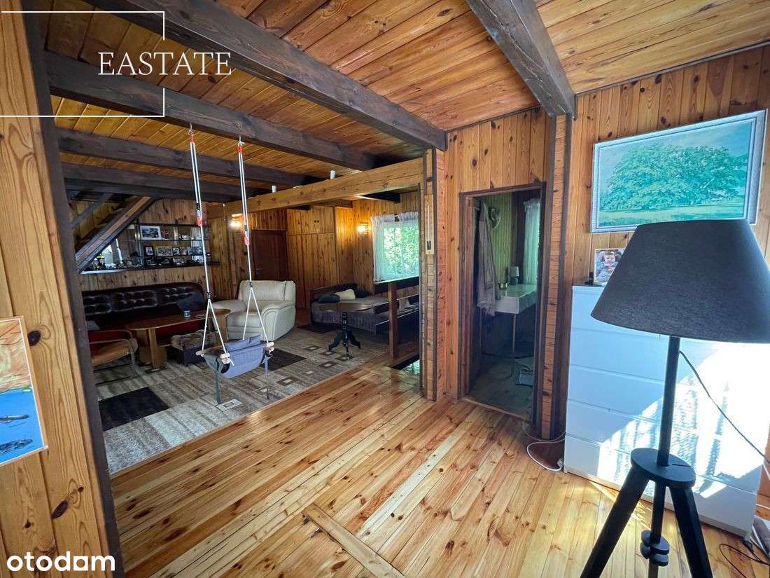 Drewniany dom z ogrodem i basenem, Jachranka - Pełny obrazek: 5/13