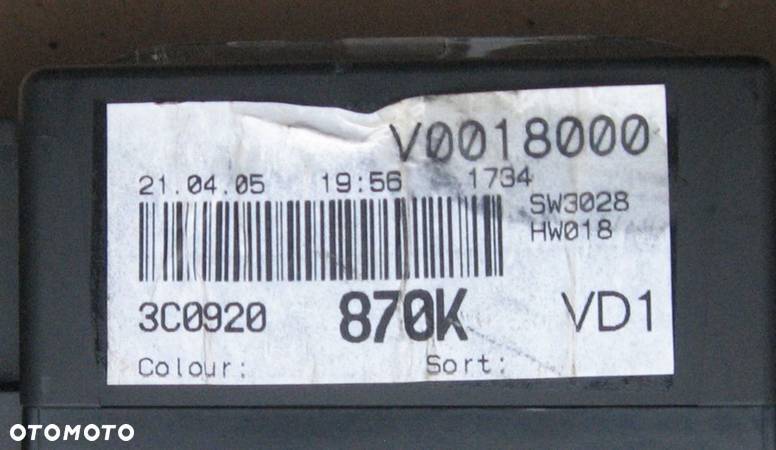 licznik zegar tacho PASSAT B6 2.0 TFSI FSI 3C0920870K VOLKSWAGEN - 2