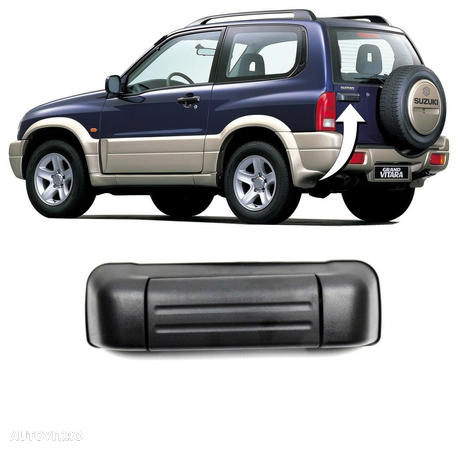 Maner usa exterior Suzuki Vitara Grand (Ft/Gt), 09.1997-09.2005, negru, usa spate / haion - 1