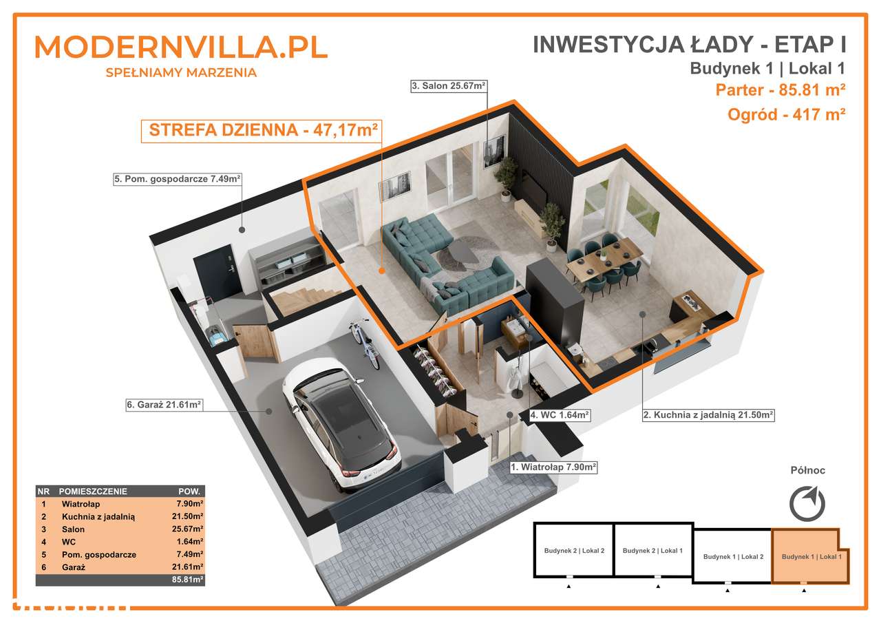 Komfortowy dom z bardzo dużym ogrodem - Pełny obrazek: 2/10