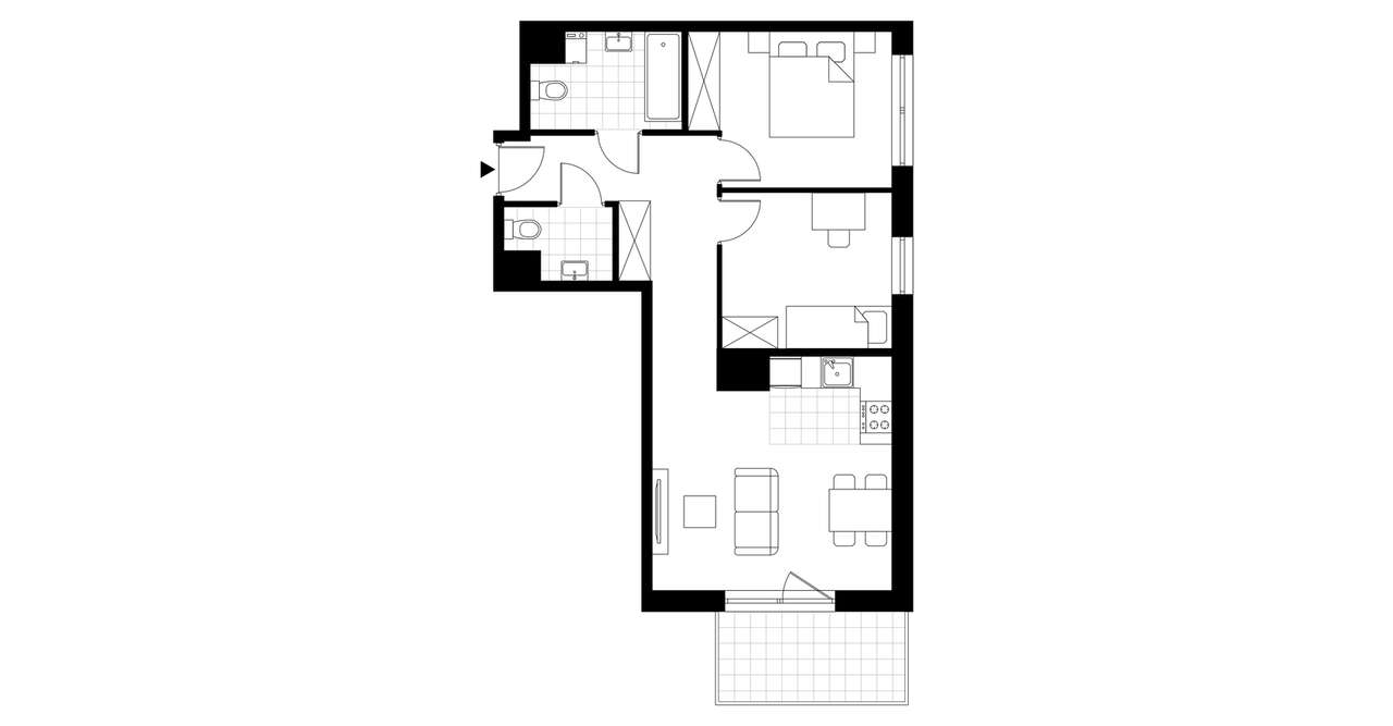 3-pokojowe mieszkanie 54m2 + balkon Bez Prowizji - Pełny obrazek: 3/8