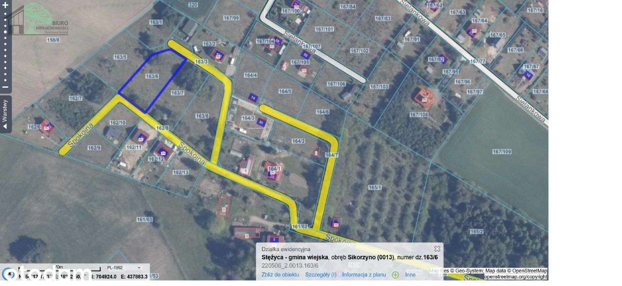 Działka budowlana w Sikorzynie z mediami i Mpzp-10
