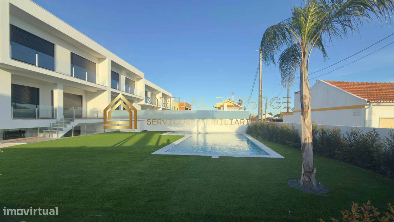 Moradia T4+1 nova de gaveto com piscina e garagem em Palhais + cave...-31