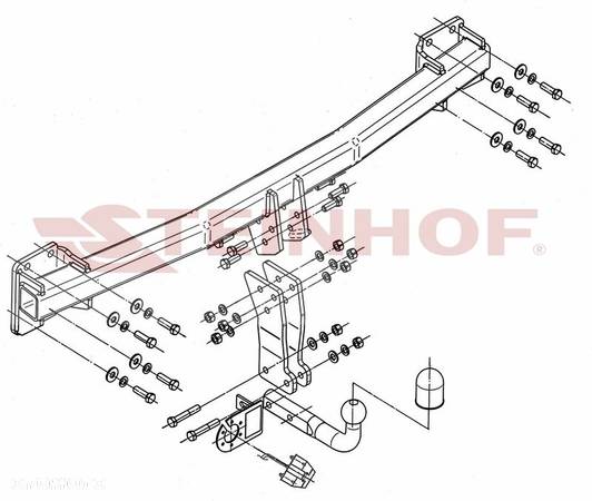 Hak holowniczy + WIĄZKA 7PIN + MODUŁ do Volkswagen Touareg od 2002 do 2018 - 3