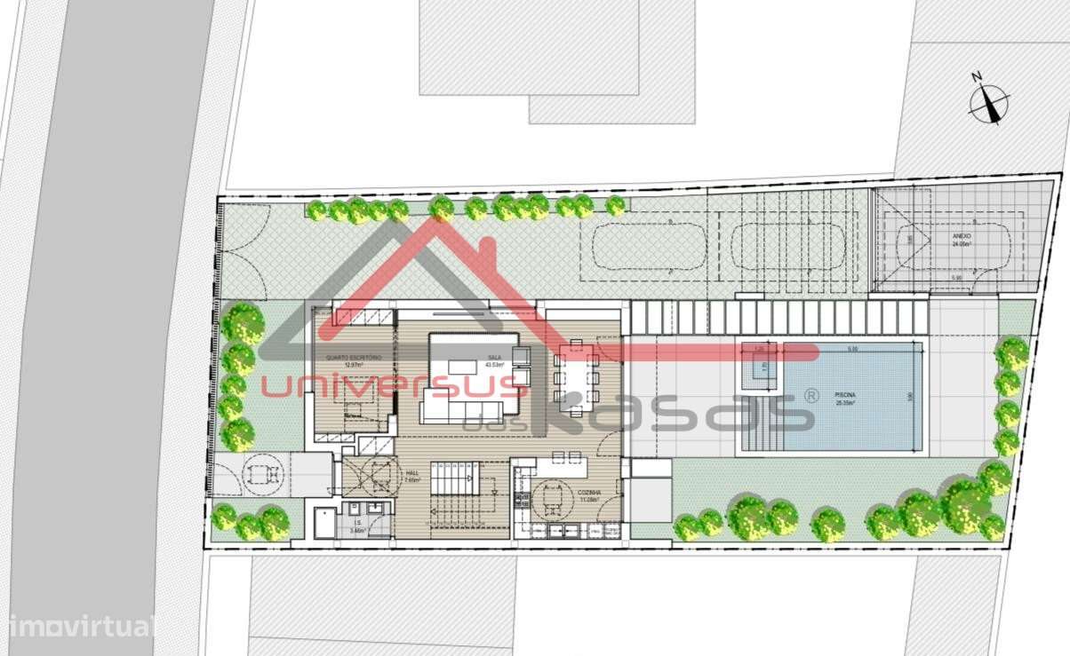 Moradia Nova Geminada V4 com Piscina e Garagem Sarilhos Grandes-9
