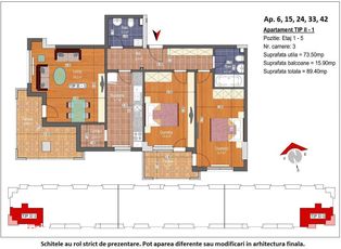 Apartament 3 camere -Titan -Pallady-10 min Metrou Nicolae Teclu