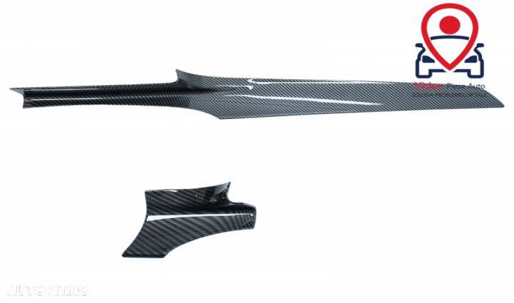 Trim Interior Consola si Ornament Buton Pornire Carbon Fiber Style Tu - 2