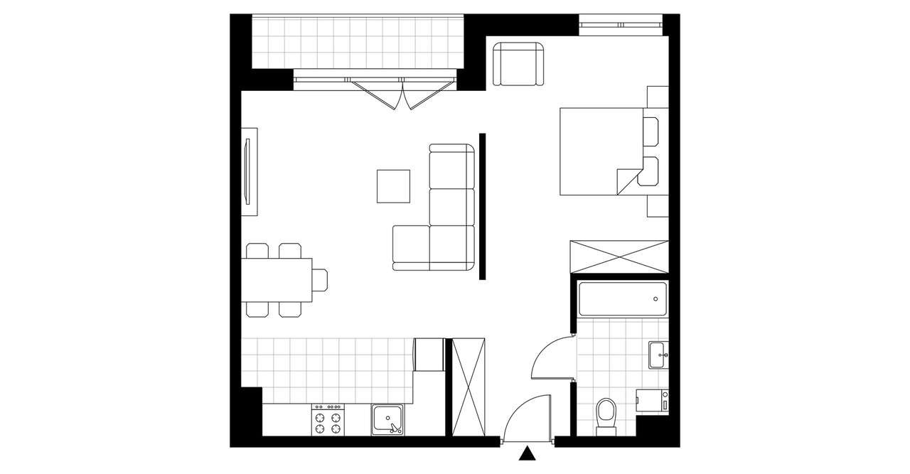1-pokojowe mieszkanie 51m2 + balkon Bez Prowizji - Pełny obrazek: 4/9
