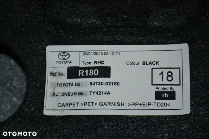 TOYOTA AURIS II HB BOCZEK BAGAŻNIKA TYŁ TYLNY PRAWY 64730-02180 - 3