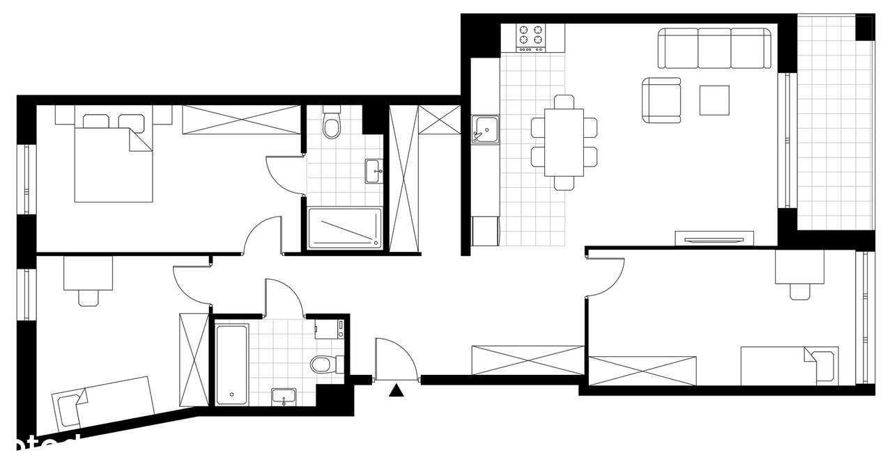4-pokojowe mieszkanie 100m2 + balkon Bez Prowizji - Pełny obrazek: 3/8
