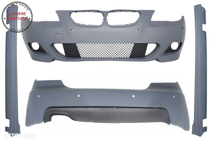 Kit Exterior BMW Seria 5 E60 LCI (2007-2010) M-Technik Design cu PDC 18 cm- livrare gratuita - 1