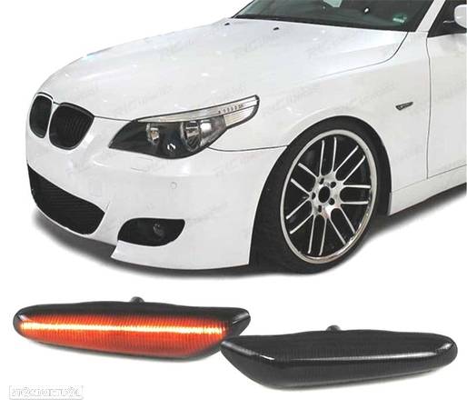 PISCAS LATERAIS LED DINAMICOS PARA BMW E81 E82 E87 E88 E90 E91 E92 E93 E46 E60 E61 E60 E61 - 1