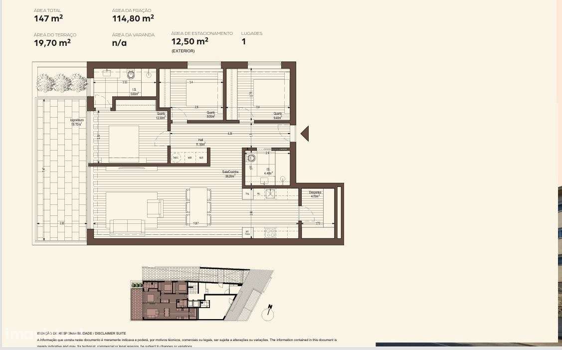 Apartamento T3 no Centro de Canelas!-16