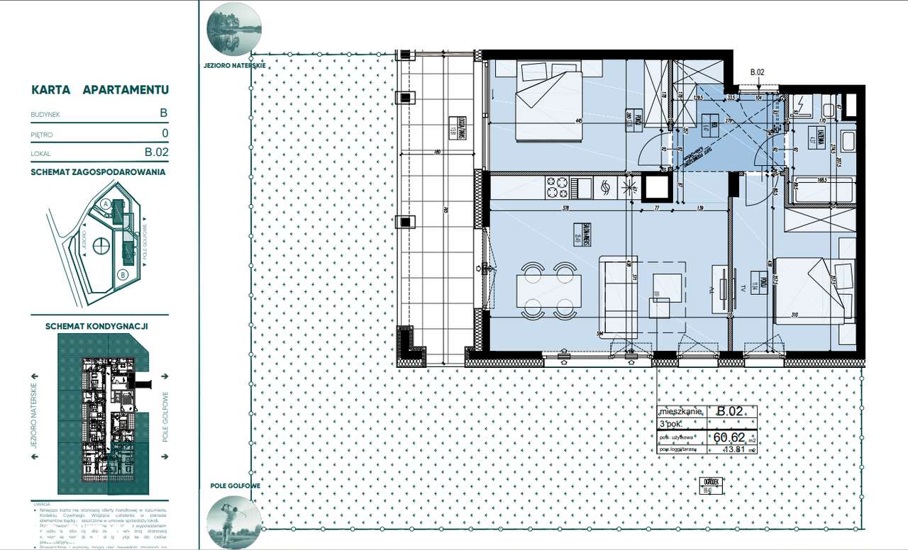 Apartament na polu golfowym z ogródkiem 89m2-4