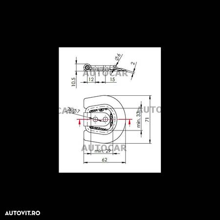 Ochet ancorare/inel de ancorare remorca/trailer/platforma/piese remorci/accesorii remorci - 2