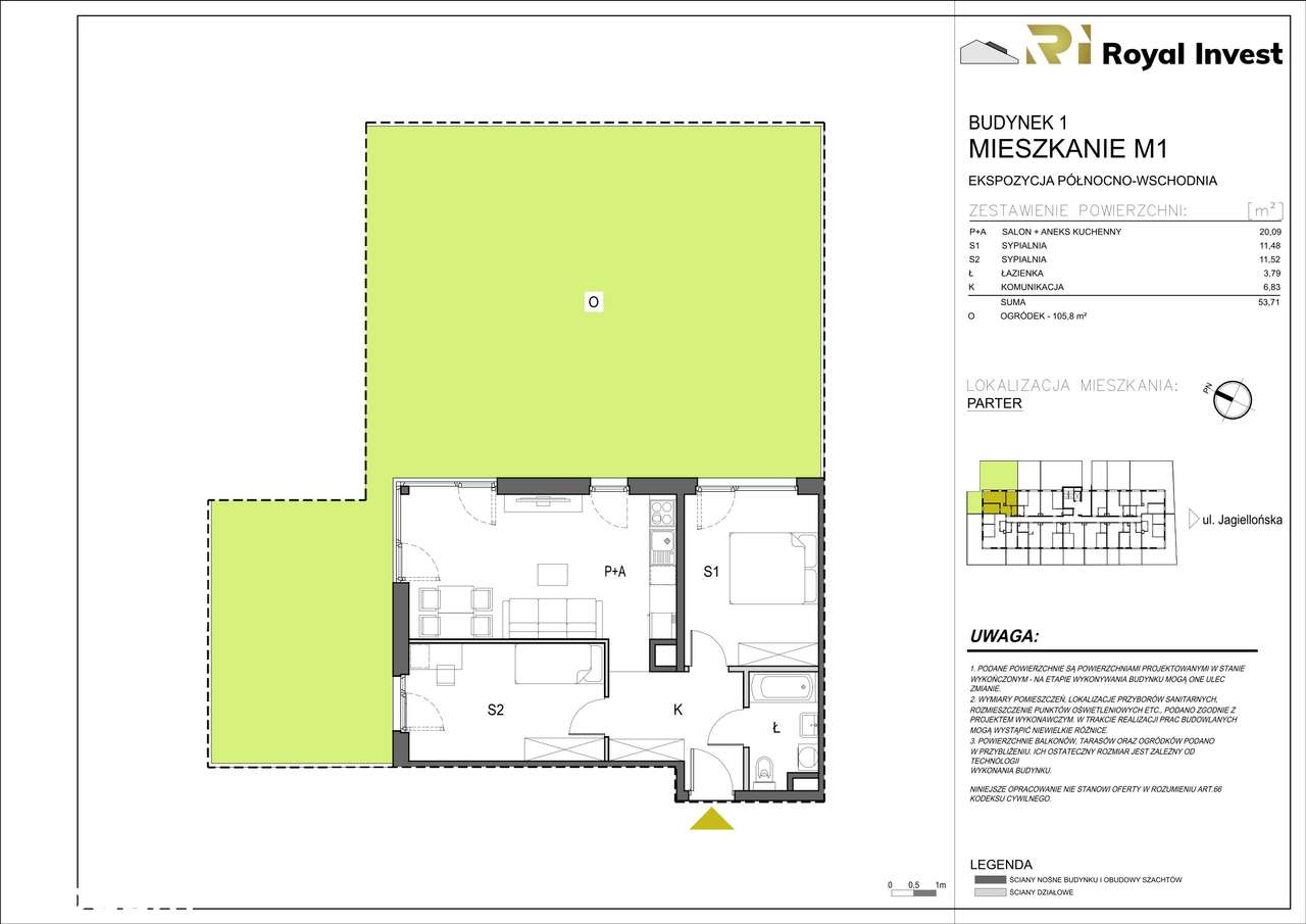 Jagiellońska Park | mieszkanie 3-pok. | A1 - Pełny obrazek: 2/7