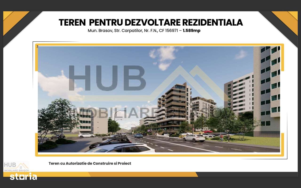 Teren pentru Dezvoltare Rezidentiala cu Autorizatie Emisa | Str. Carpa-1
