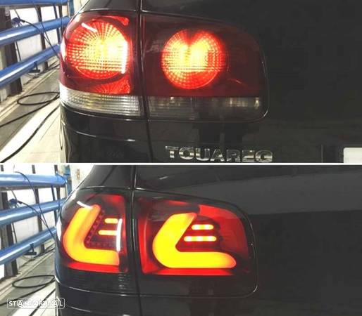 FAROLINS LED PARA VOLKSWAGEN VW TOUAREG I 7L 02-10 CARDNA PRETO FUMADO - 2