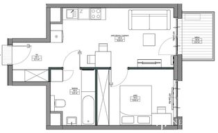 Mieszkanie | Portowa | Zabłocie | 38,80m2 + balkon - Pełny obrazek: 4/4