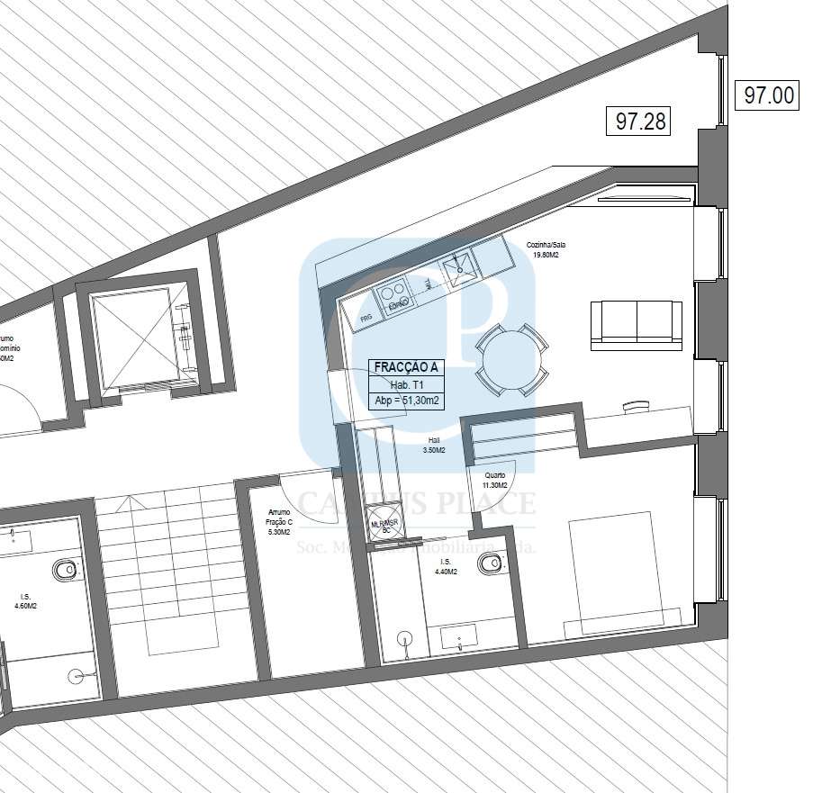 Apartamento T1 em construção no Bonfim, Porto - Grande imagem: 5/5