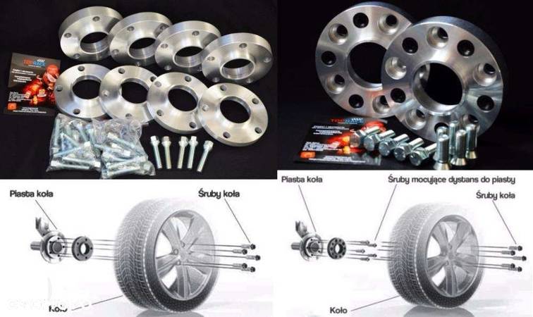 DYSTANSE ADAPTERY do kół AUDI MERCEDES VW SEAT SKODA 5X112 nowe! fvat - 6