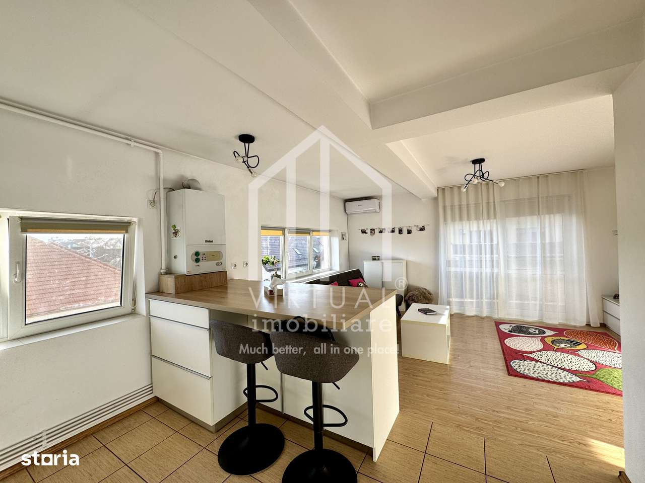 Apartament cu 2 camere, 43mp utili + balcon, mobilat, orientare sudica - Imagine principală: 5/14