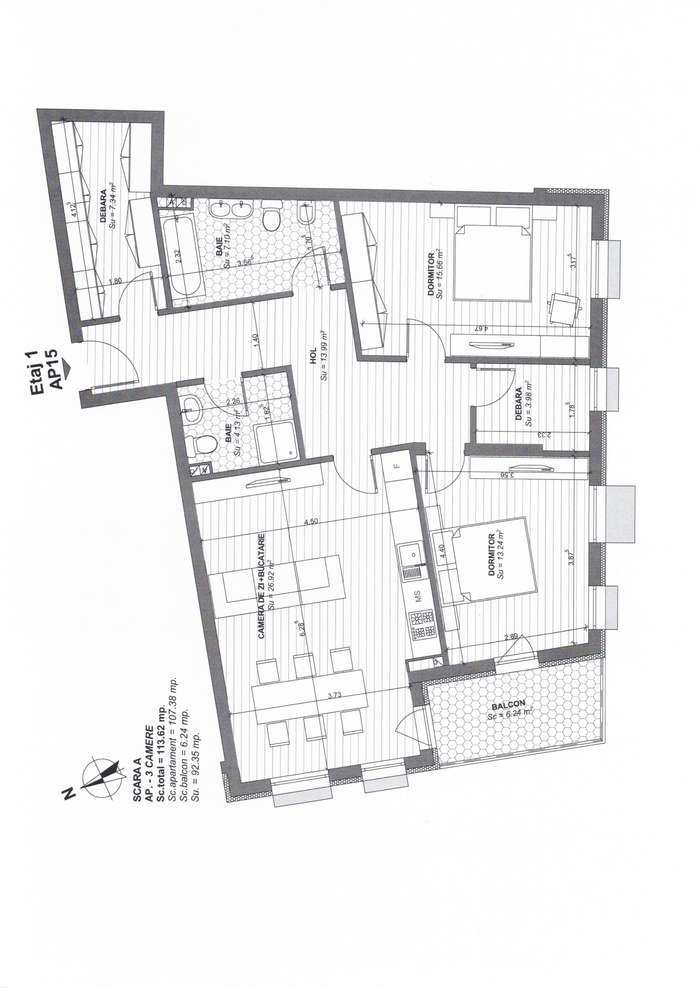 Apartament 3 camere,central,CENTRO2-4