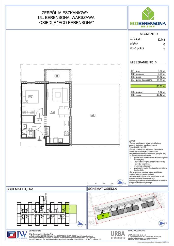 2-pokojowe mieszkanie 36m2 + taras Bez Pośredników - Pełny obrazek: 2/6