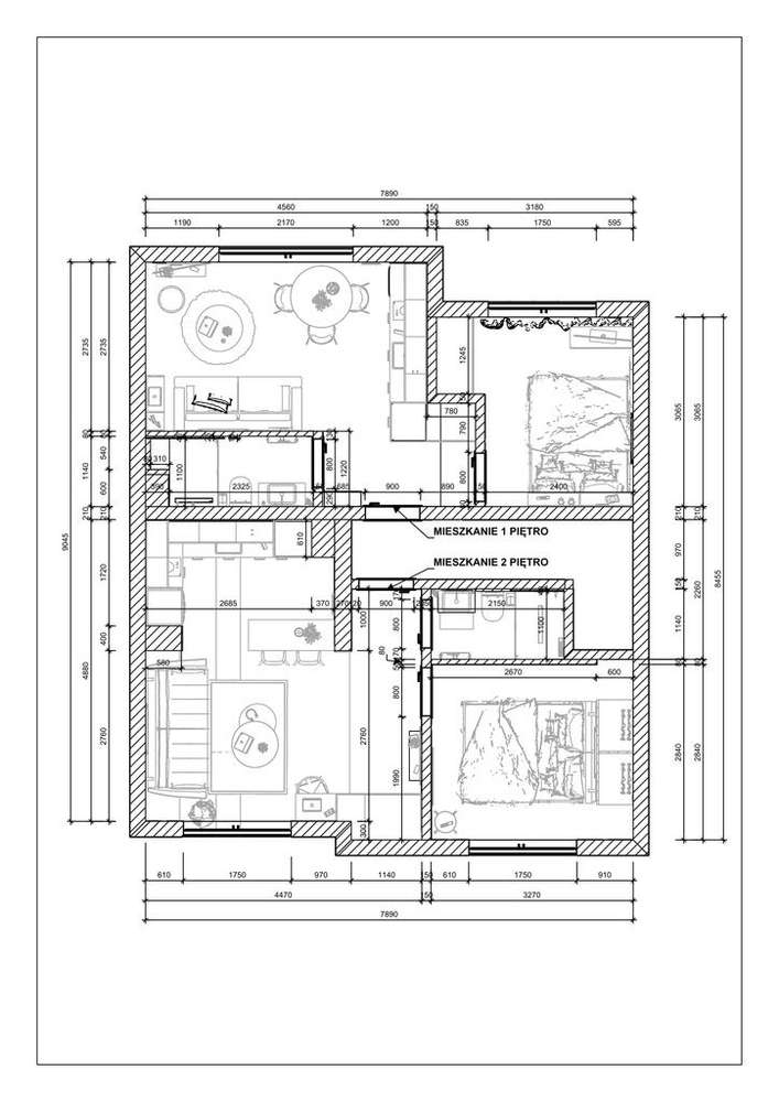 2 Mieszkania w 1, wyposażone, 2 m.post., klima-10