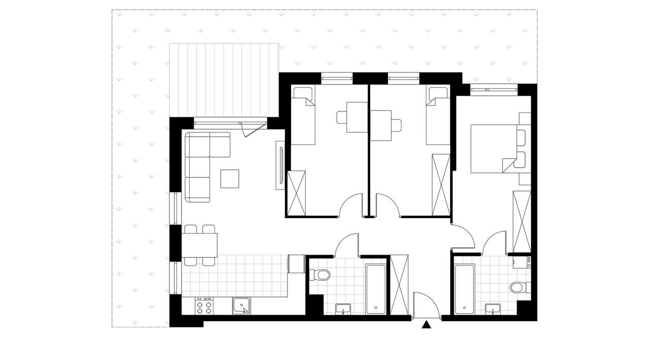 4-pokojowe mieszkanie 80m2 + ogródek Bez Prowizji - Pełny obrazek: 3/8