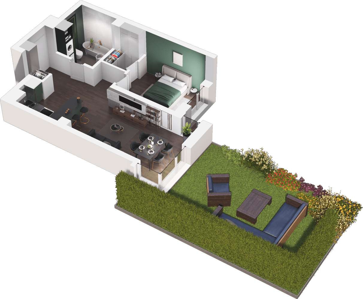 Zagajnikowa | nowe gotowe mieszkania przy parku | 2 pokoje - Pełny obrazek: 2/9