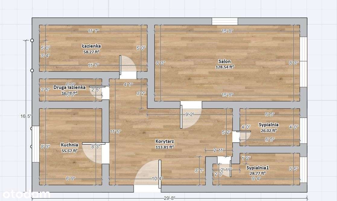 Przestronne, rozkładowe mieszkanie trzypokojowe-14