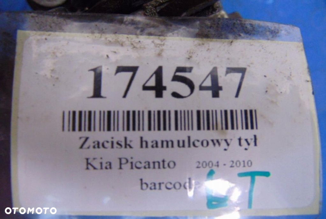 KIA PICANTO I ZACISK HAMULCOWY LEWY TYL - 5