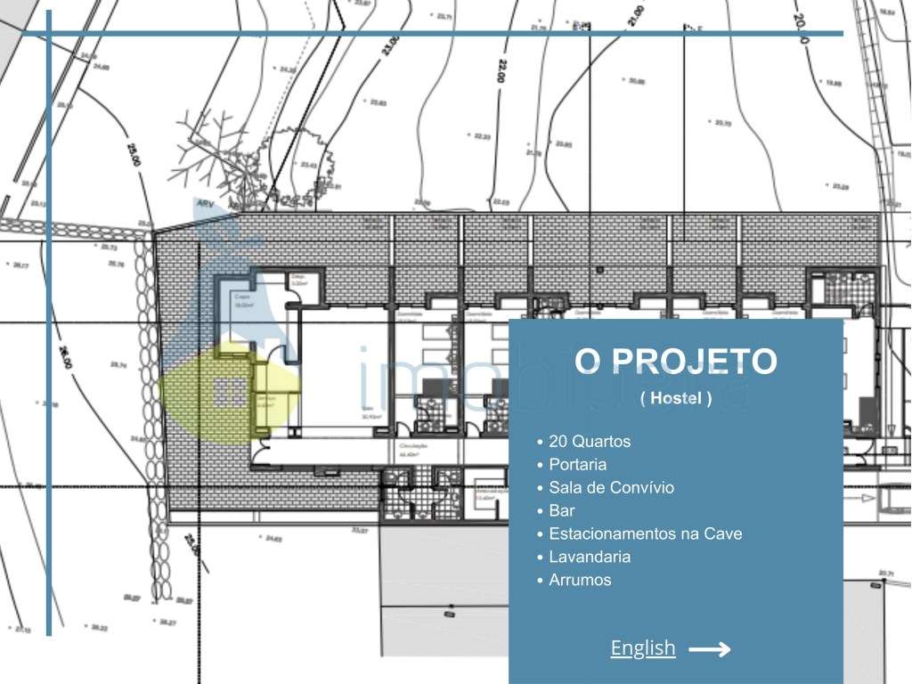Terreno com Projeto Aprovado para HOSTEL em Ferragudo - 20 Quartos ... - Grande imagem: 4/8