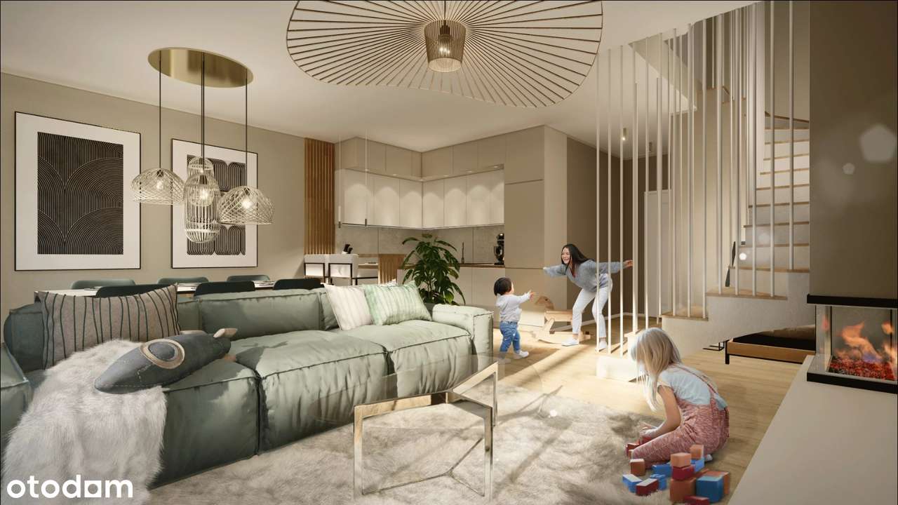 Skrajny szereg z antresolą, garażem i przestronnym ogrodem-9