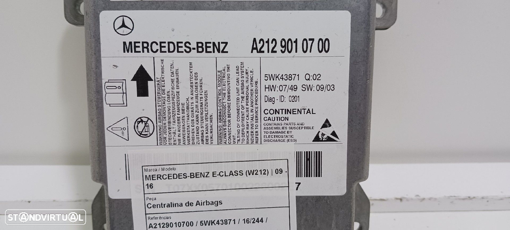 Centralina De Airbags Mercedes-Benz E-Class (W212) - 3