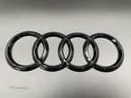 Emblema Audi negru cercuri / inele spate haion / grila fata toate modelele - 2