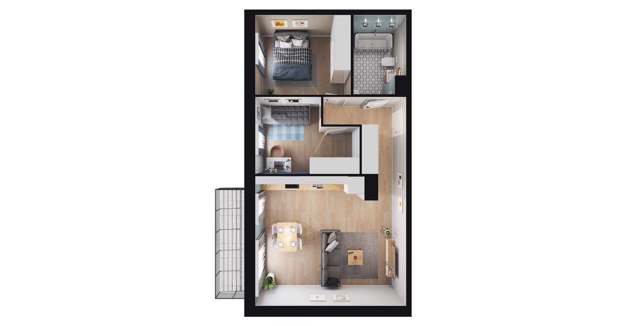 Osiedle Moderno | mieszkanie 3-pok. | C_9 - Pełny obrazek: 3/9