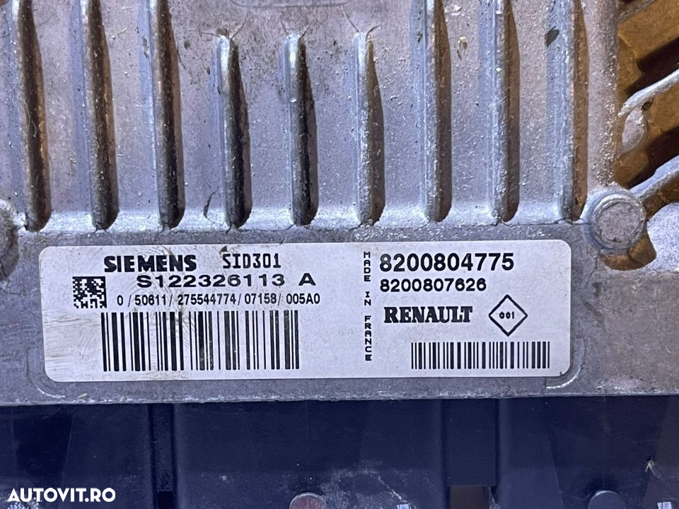 ECU Calculator Motor Renault Scenic 2 1.5 DCI 2003 - 2009 Cod 8200804775 8200807626 S122326113A - 2