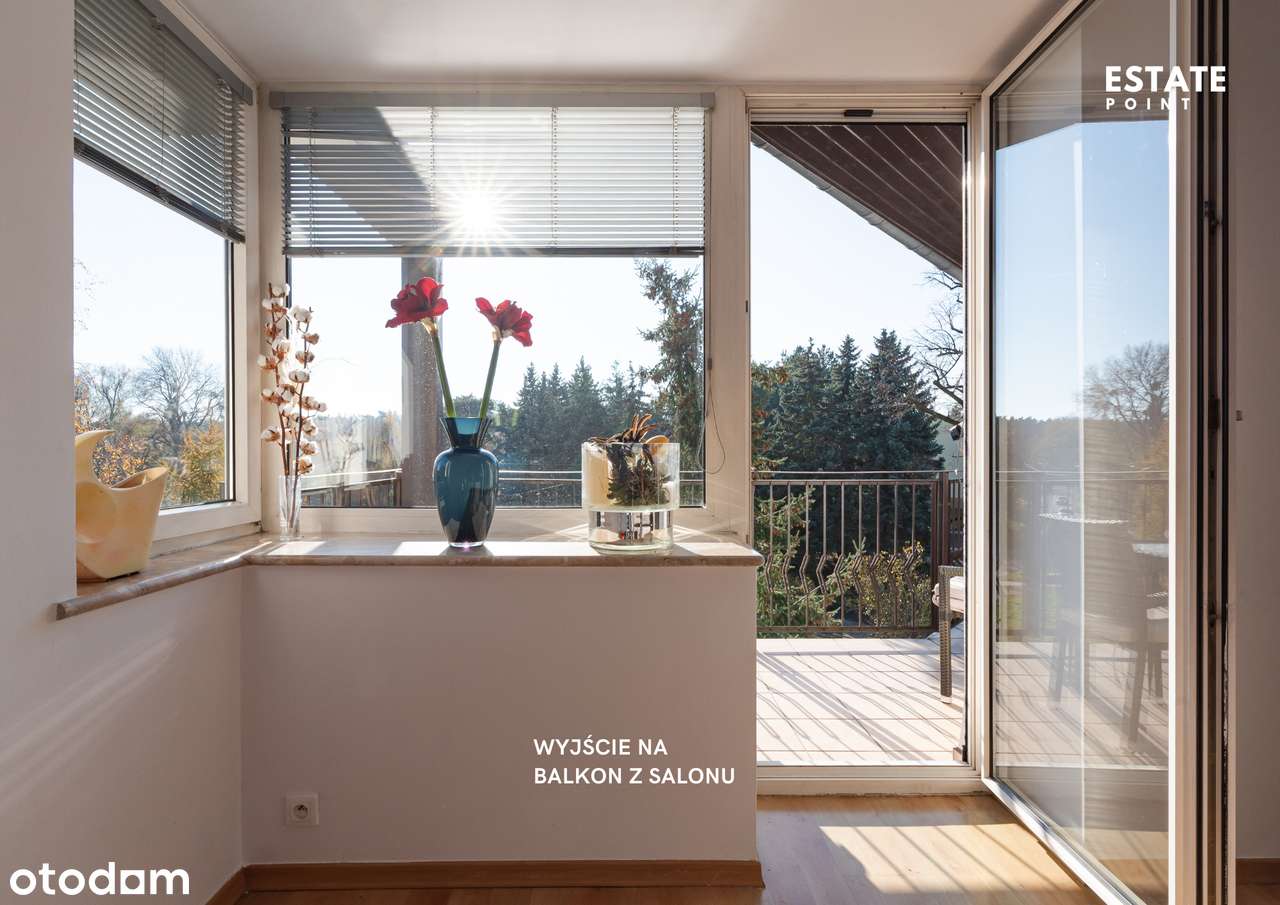 Nietuzinkowe mieszkanie z ogromnym salonem i widokiem na zieleń