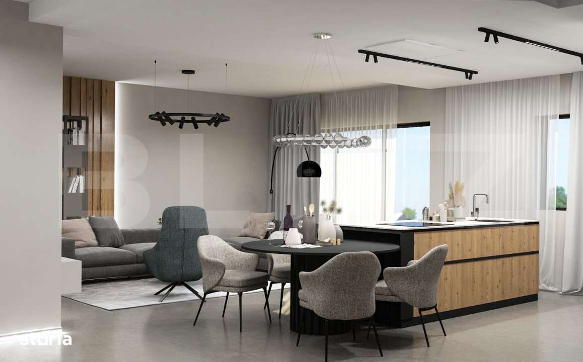 Casa individuala, 4 camere, P+M, proiect superb! zona Stupini - Imagine principală: 1/19